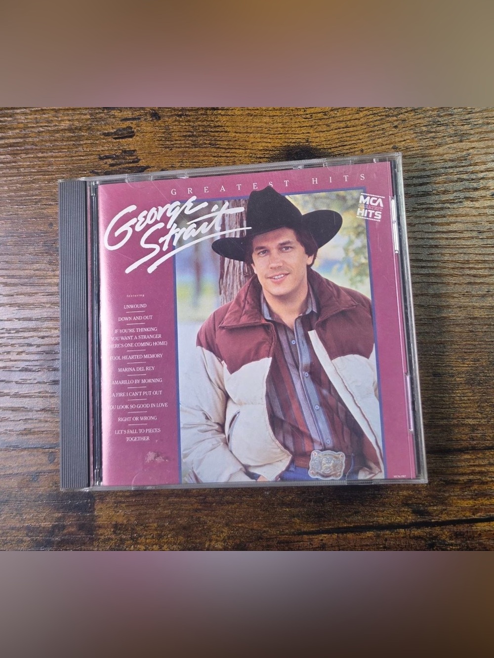 George Strait Greatest Hits CD - Maroon & Cream Cover
